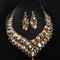 Conjunto de Collar y Aretes de Cristal Verde Africano