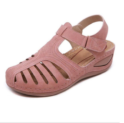 Sandalias Retro Talla Grande con Cuña y Punta Redonda - Image 10