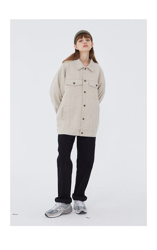 Chaqueta Suelta con Parches Retro - Image 12