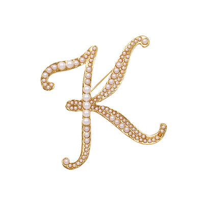 Broche Personalizado con Iniciales en Perlas - Alfiler Elegante para Mujer - Image 17