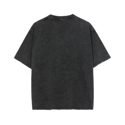 Playera Hip Hop Mariposa Manga Corta Suelta con Letras - Image 9