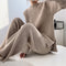 Conjunto de Punto Cómodo: Suéter Cálido + Pantalón Ancho
