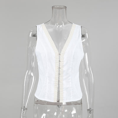 Chaleco de Encaje sin Mangas Cómodo y Elegante para Mujer - Image 12