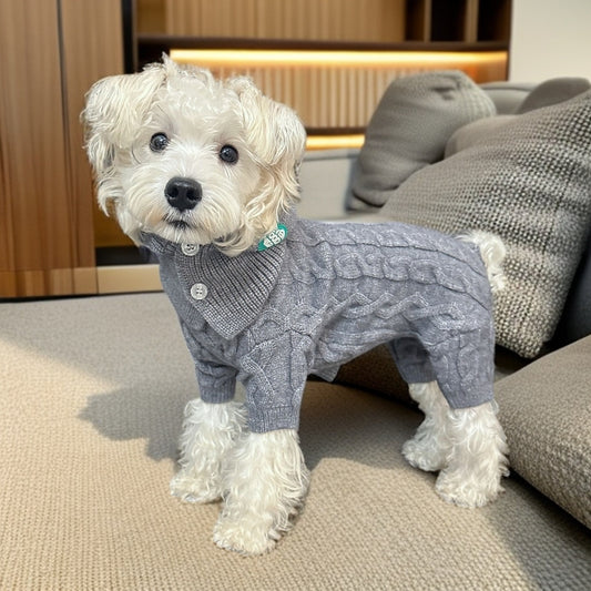 Suéter Tejido Cálido para Mascotas - Abrigo de Invierno y Otoño