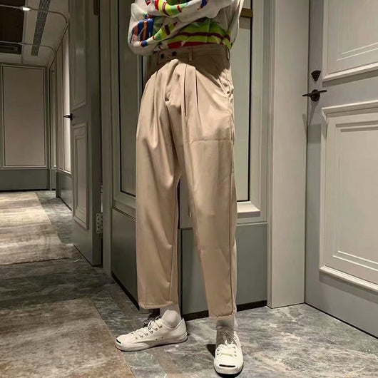 Pantalones Casuales Holgados Vintage para Hombre con Detalle Colgante