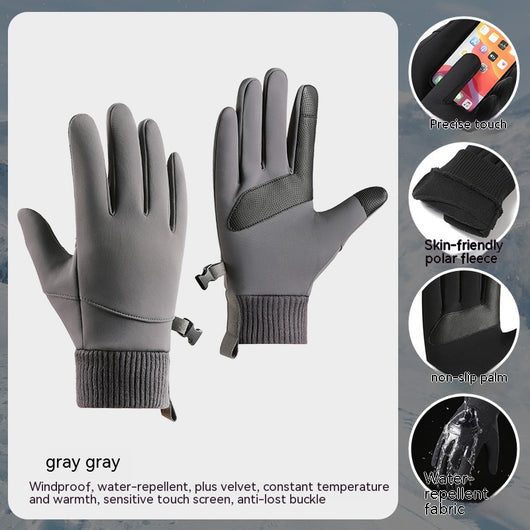 Guantes de Ciclismo Térmicos Acolchados Resistentes al Viento para Hombre - Image 4