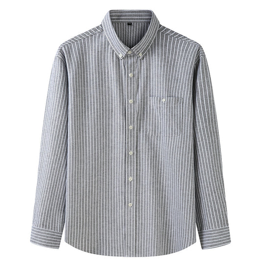 Camisa Casual Holgada de Algodón para Hombre Talla Grande - Image 2