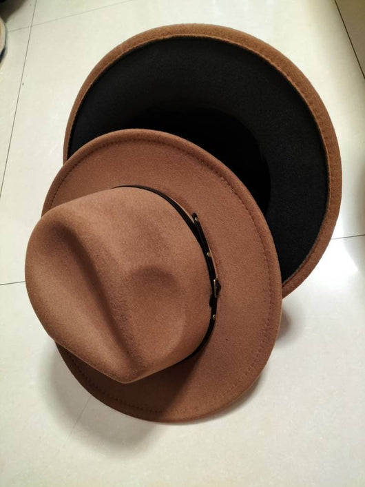 Sombrero Fedora Jazz con Combinación de Colores - Estilo Europeo y Americano - Image 16
