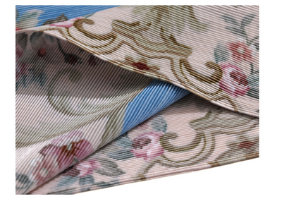 Vestido Drapeado de Alta Costura con Estampado Francés - Image 8