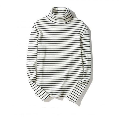 Buzo Cuello Alto Rayas Blancas y Negras Unisex - Image 7