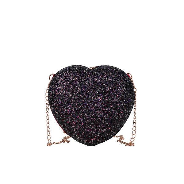 Bolso de Cristal Brillante con Lentejuelas Durazno - Diseño Elegante y Puro