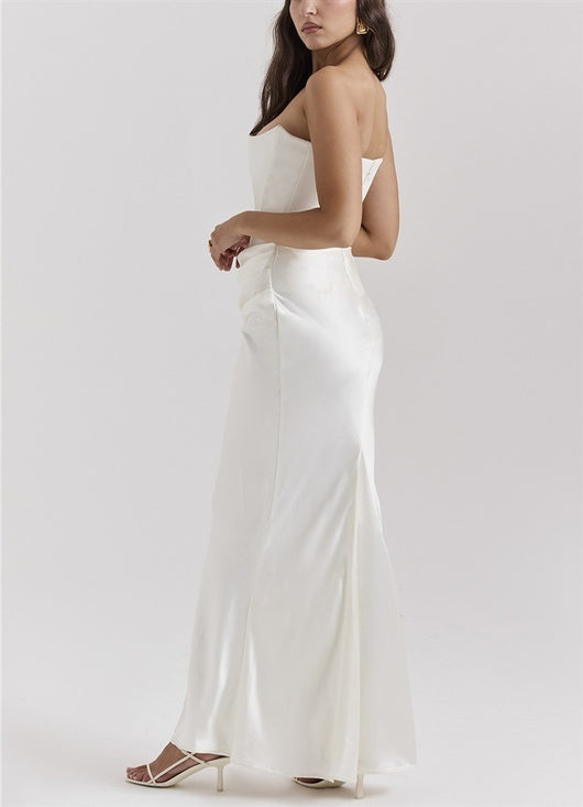 Vestido Largo Tubo Escotado Elegante para Fiestas y Eventos - Image 24