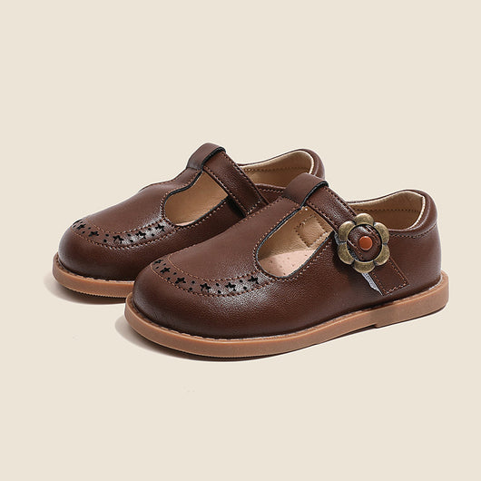 Zapatos de Cuero para Niñas Princesa con Suela Antideslizante - Image 3