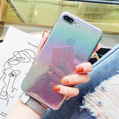 Funda para teléfono con efecto degradado y relieve de gotas de lluvia - Image 11