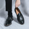 Zapatos Casuales Talla Grande Hombre Estilo Británico sin Cordones
