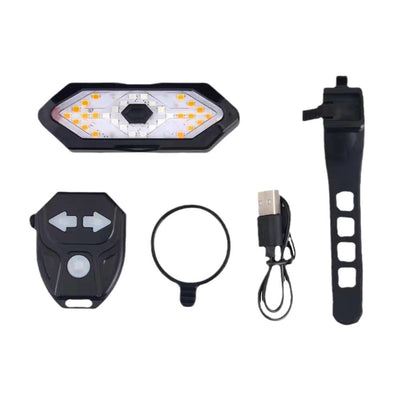 Luz de Giro para Bicicleta con Carga USB y Bocina - Image 5