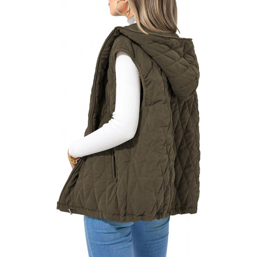 Chaleco Acolchado con Capucha para Mujer - Algodón Premium - Image 6