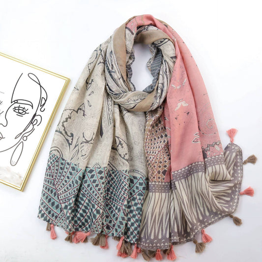 Pañuelo de Seda con Estampado de Anacardo