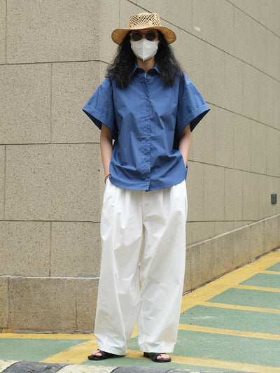 Camisa Holgada Enrollable de Algodón Japonés Refrescante - Image 31