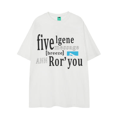 Camiseta Manga Corta Estilo Urbano con Letras en Inglés para Hombre - Image 13