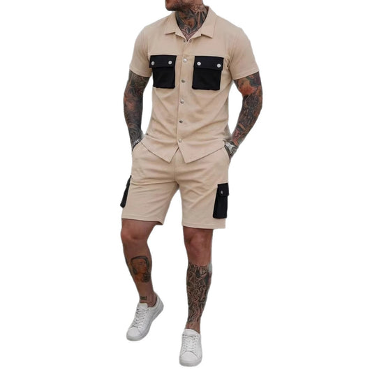 Traje Deportivo Multibolsillos con Parches para Hombre - Image 5