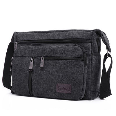 Bolsa de Lona para Hombre - Morral Horizontal de Hombro - Image 7