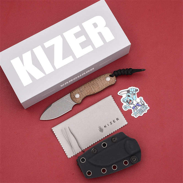 Cuchillo Recto de Acero 14C28N con Mango Mikata - Corte Profesional