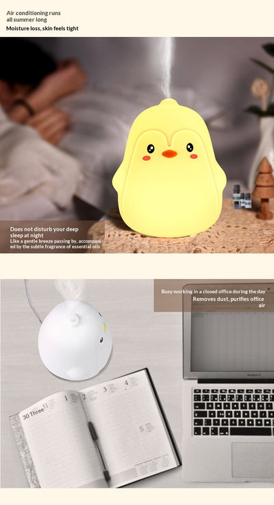 Difusor Humidificador Luz Nocturna Pingüino Aromaterapia - Image 8