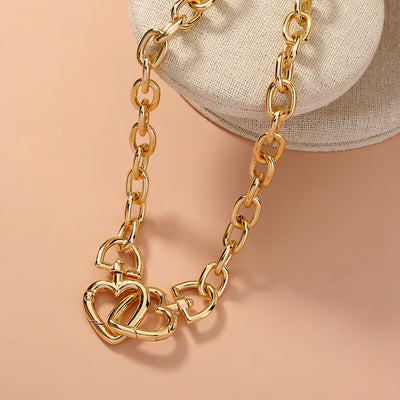 Collar Corazón Grande Electrochapado Estilo Europa y América - Image 17