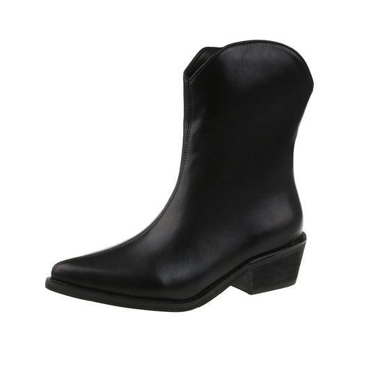 Botas Martin de Tacón Grueso y Punta Afilada para Primavera y Otoño - Image 2