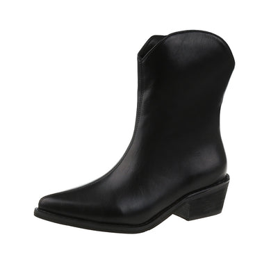 Botas Martin de Tacón Grueso y Punta Afilada para Primavera y Otoño - Image 2