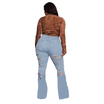 Pantalón Elástico Versátil con Detalles Rotos - Image 11
