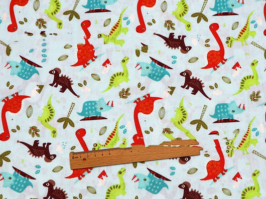 Juego de Telas de Algodón Estampado Dinosaurio de Cuatro Piezas - Image 8