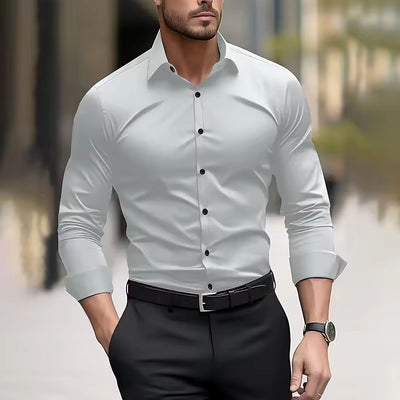Camisa Elástica Cuatro Direcciones para Hombre - Manga Larga - Image 23