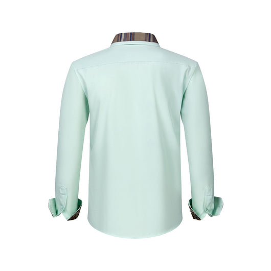 Camisa Manga Larga Hombre con Cuello Floral Patchwork - Image 28