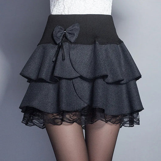 Falda de Lana Coreana para Otoño e Invierno - Image 14