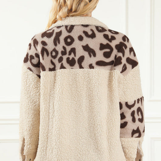 Chaqueta Patchwork Estampado Leopardo con Botones de Presión - Image 15