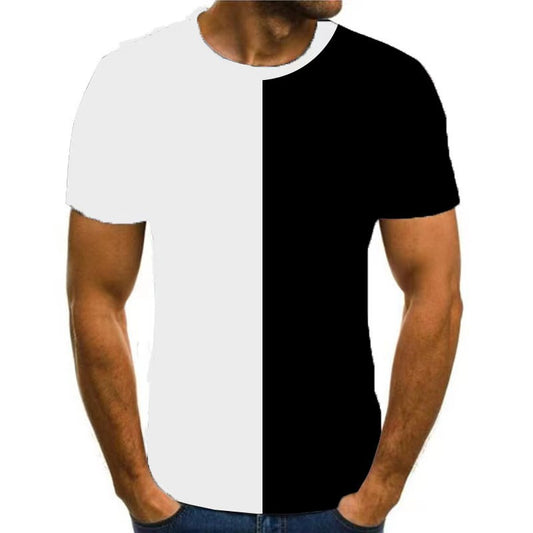 Playera Deportiva Casual Bicolor de Manga Corta para Hombre - Image 2