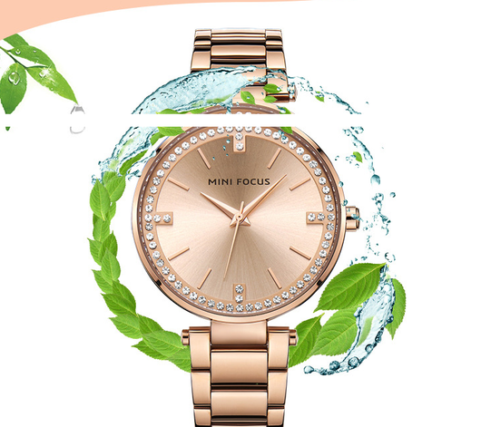 Reloj de Cuarzo para Mujer con Diamantes, Calendario y Resistencia al Agua - Image 11