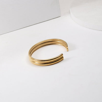 Pulsera de Acero Titanio Curvado Doble - Image 7