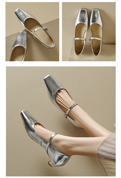 Zapatos Mujer Punta Cuadrada con Tacón de 3cm - Image 6