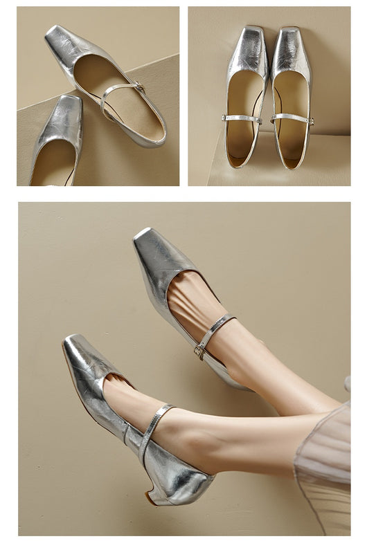 Zapatos Mujer Punta Cuadrada con Tacón de 3cm - Image 6