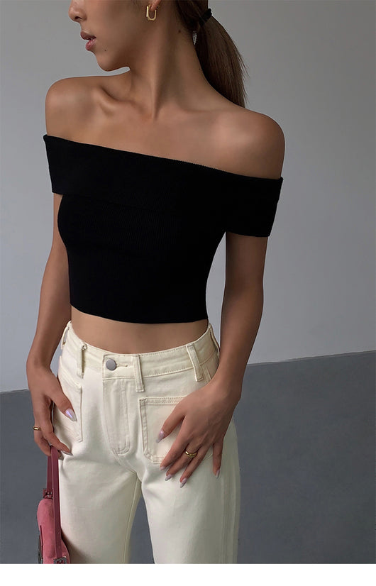 Top Tejido Asimétrico Cropped para Mujer - Image 18