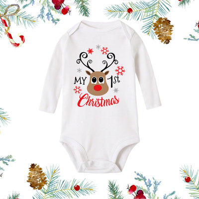 Mameluco Navideño Blanco de Manga Larga para Recién Nacido - Image 25