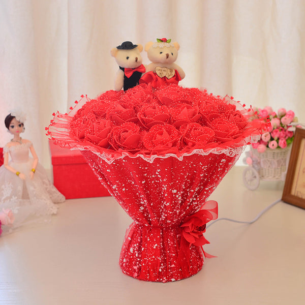 Lámpara Rosa Romántica para Dormitorio - Luz Cálida de Cabecera