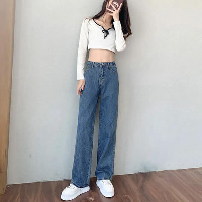 Pantalones Estilo Coreano Ajustados y Rectos Reductores - Image 9