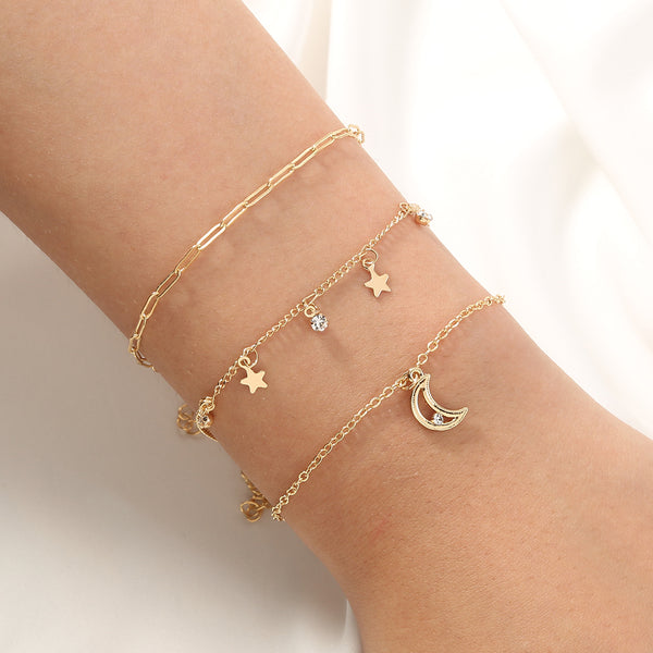Pulsera Maestros con Diseño de Luna y Borla - Accesorios Frescos y Fáciles de Usar