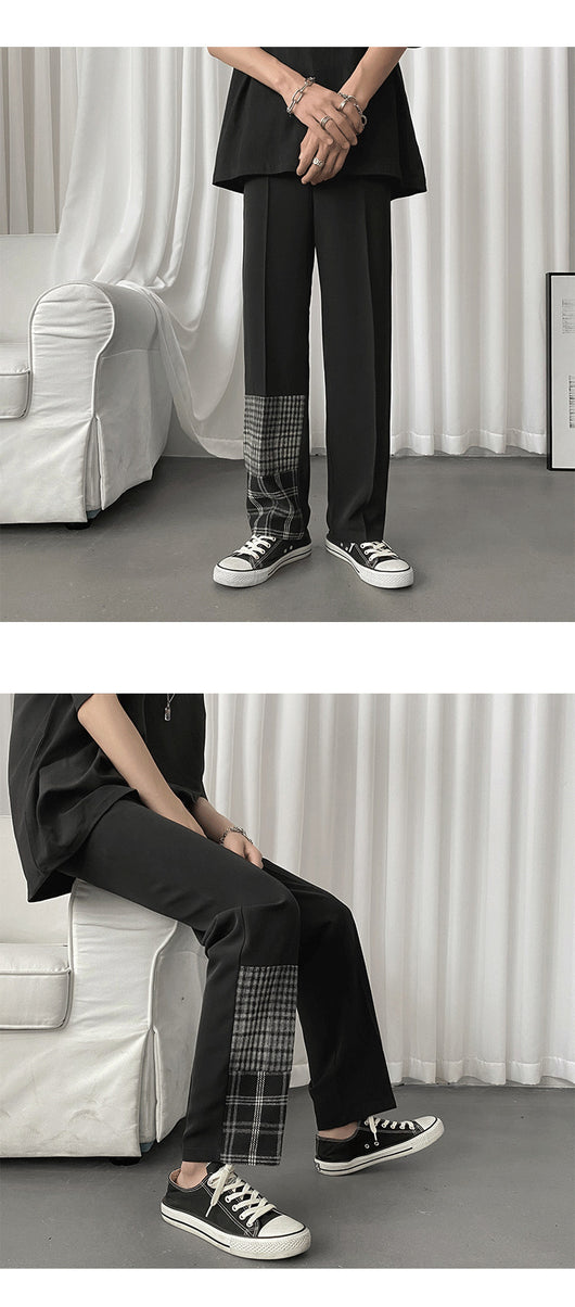 Pantalones Casuales Hombre con Costura Cuadrícula Novena - Image 10