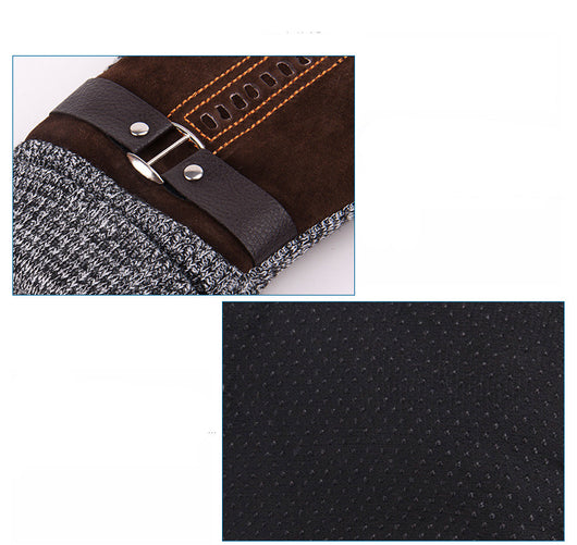 Guantes de Piel de Cerdo para Hombre - Invierno, Ciclismo y Ocio - Image 12