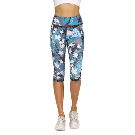 Leggins Deportivos Mujer con Estampado Floral y Bolsillos Funcionales - Image 16